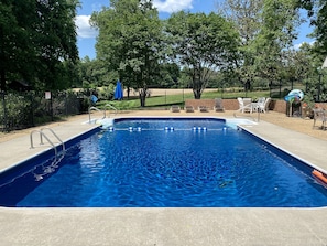 Saltwater pool.