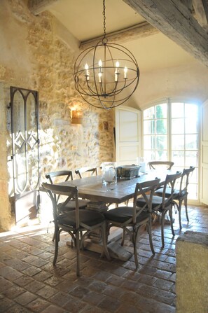 Adjacent dining room.  Table expands to seat 12.