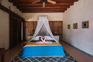 Room 3 has a king-sized bed, a private bathroom and a direct view of the ocean.