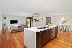 Kitchen, Meals and Second Living Area