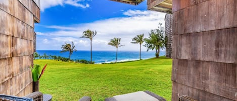 Enjoy the spectacular ocean view from the private patio