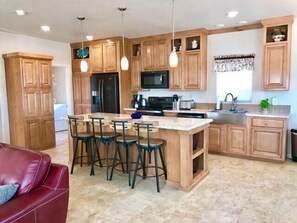 Great room, kitchen