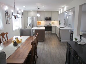 Dining Room flows into the Kitchen