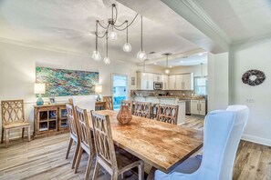 Additional seating available in the kitchen
