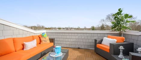 Roof top terrace overlooking Harwich Port. Unit 203 557 Route 28 Harwich Port, Cape Cod, New England Vacation Rentals