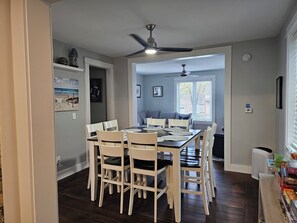 Dining table seats eight