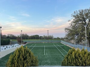 Enjoy a game at Villa Mare Monte’s new tennis court, blending sport and serenity