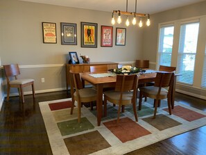 Dining room with seating for eight