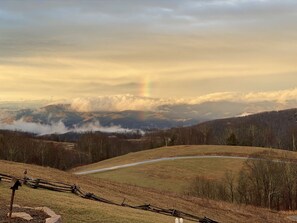 Amazing sky and rainbow from the deck