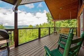 Stunning mountain views from the covered spacious front porch..