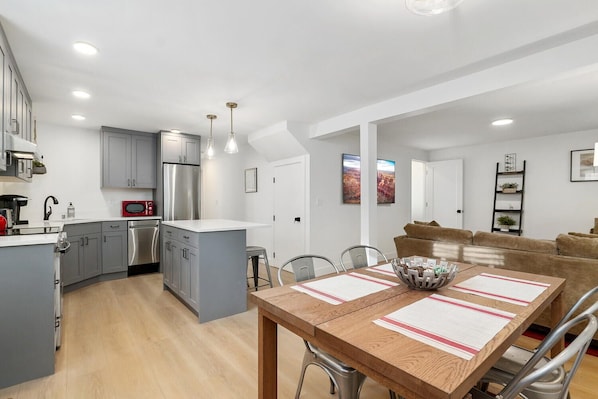 Huge kitchen with plenty of space to work. 