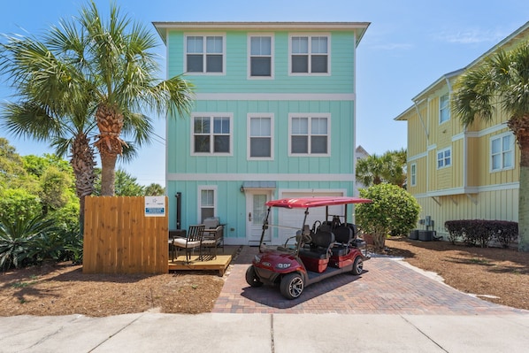 Golf Cart & Driveway