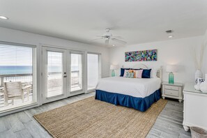 Master BR with private balcony, coffee bar, mini fridge and en suite bathroom