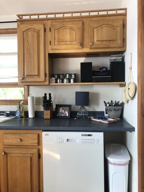 You'll love our fully outfitted kitchen and all the comforts of home here 