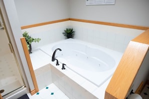 Master bath with brand new jetted tub!