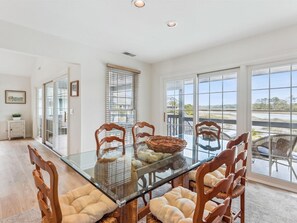 Dining Table with Water Views at 32 Lands End