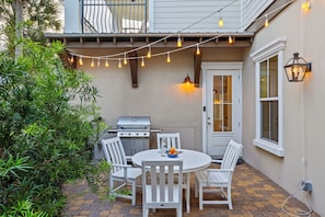 Outdoor dining area.