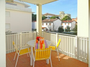 Property, Yellow, Balcony, Room, Building, House, Deck, Home, Real Estate, Furniture