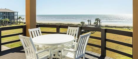 View from covered deck off kitchen