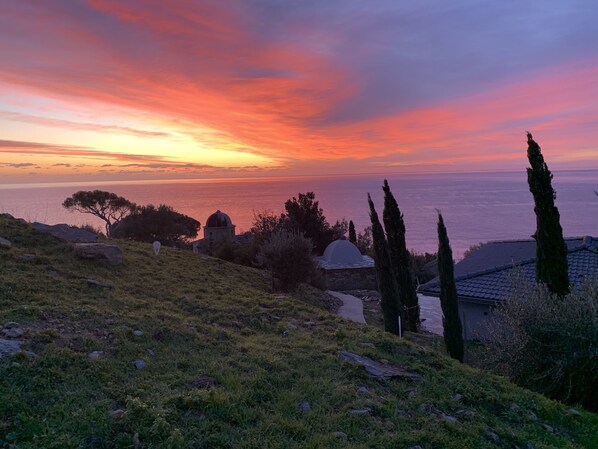 Vue à l'est des Iles Toscanes 