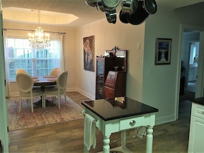 View of the nook from the kitchen.