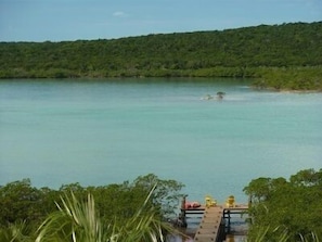 View of Sound and dock