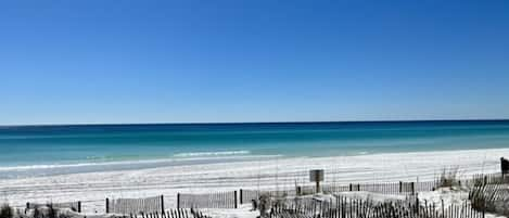 Your beach is waiting for you! This is off of the beach deck of this home.