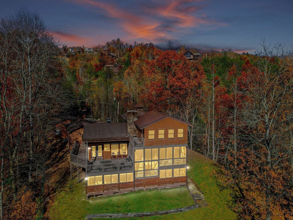 aerial view of smoky stays