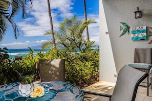 Enjoy outdoor dining from your private lanai