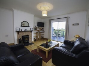 Annex Living Room. Solid fuel stove makes it so cosy in winter - oil heating too