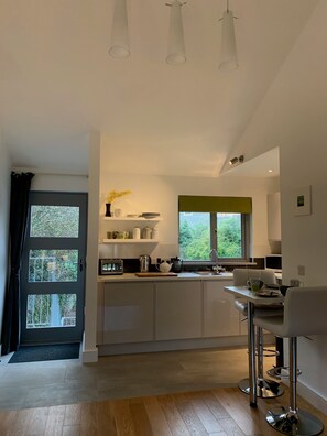 Modern, bright, clean kitchen with everything you might need