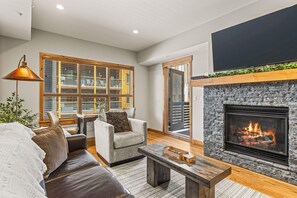 Stunning suite with fireplace and balcony
