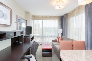 Relax in the living area.