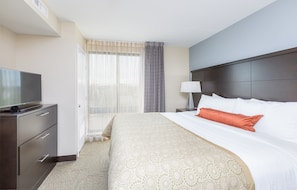 Drift to sleep in a comfortable bed after a wonderful day outside.