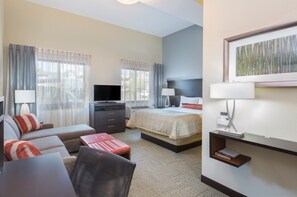Sink into the cozy sofa after a day exploring the area.
