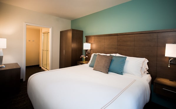 Drift to sleep in a comfortable bed after a wonderful day outside.