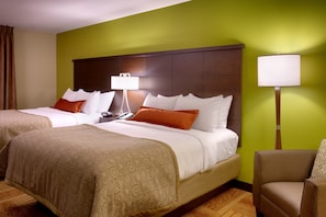 The second bedroom contains 2 Queen beds.