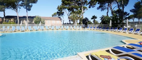 Lounge around the pool after a day of adventure.