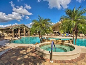 The Lodge and pool/tiki bar at Heritage Palms Golf and Country Club