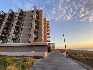 1 Virginia is an oceanfront building on the Rehoboth Boardwalk