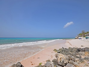 Beach directly infront of the house