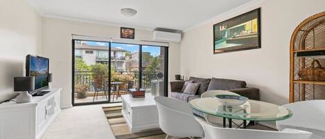 Spacious Living Room and a Balcony