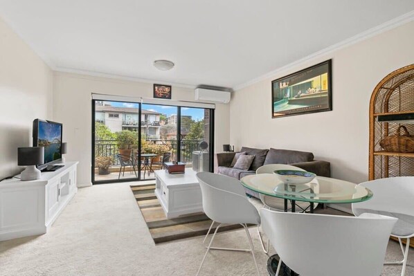 Spacious Living Room and a Balcony