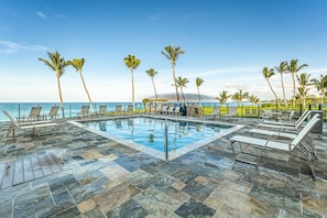 Newly refinished pool and pool deck.