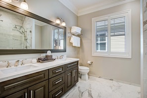 Dual Vanity/Heated Marble Floors