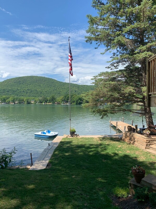 Side lakeside lawn.