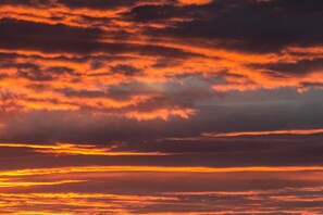 Living Room View at Sunset