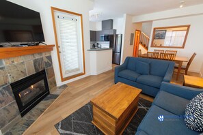 Open plan kitchen, living and dining