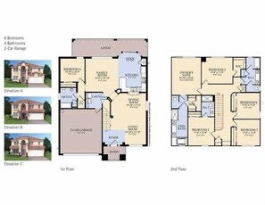 Layout of our 6BR 4 BA Disney Villa