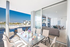 Shaded Outside Dining Area